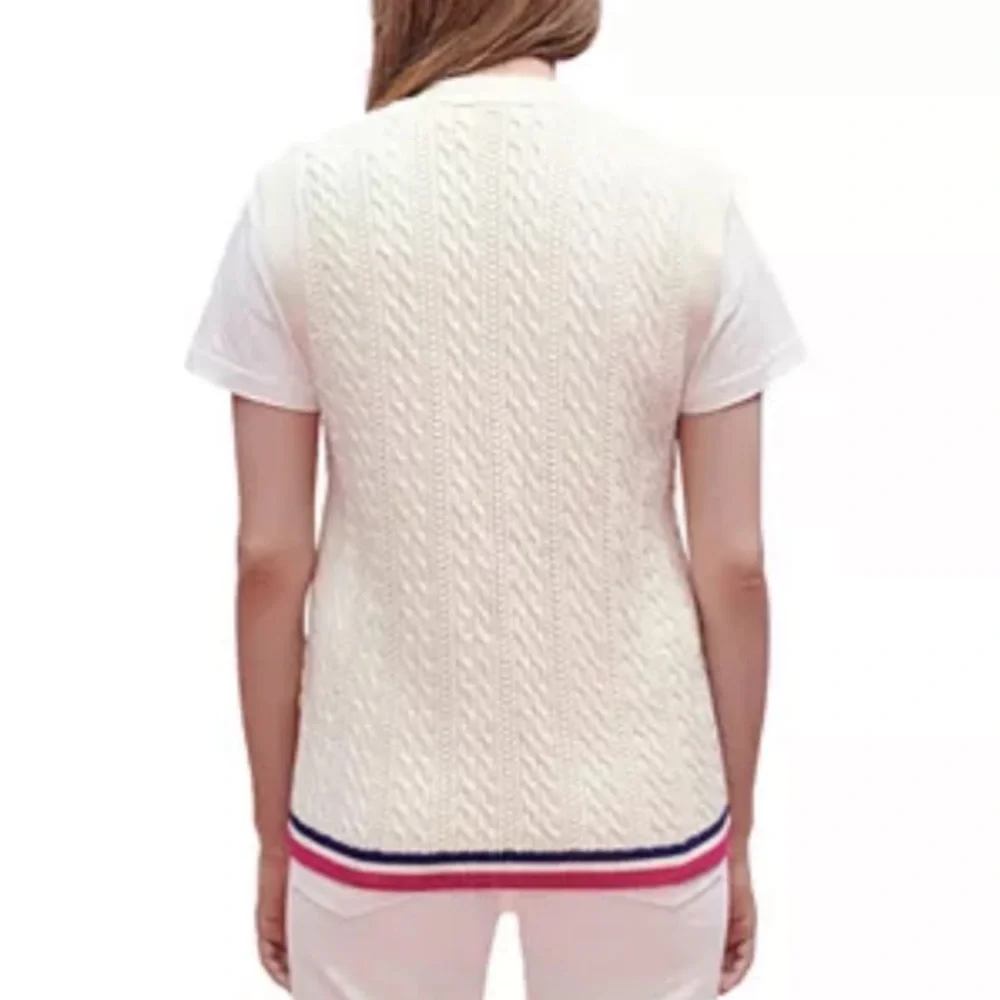 MAJE Martingale‎ Sleeveless Knitted Cardigan Sweater Vest